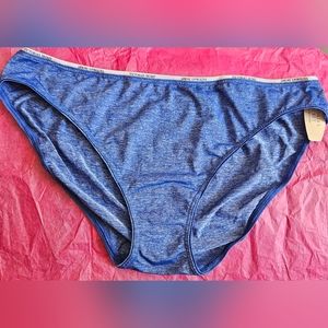 Victoria's Secret everyday bikini, L, blue with white stripe